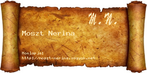 Moszt Nerina névjegykártya
